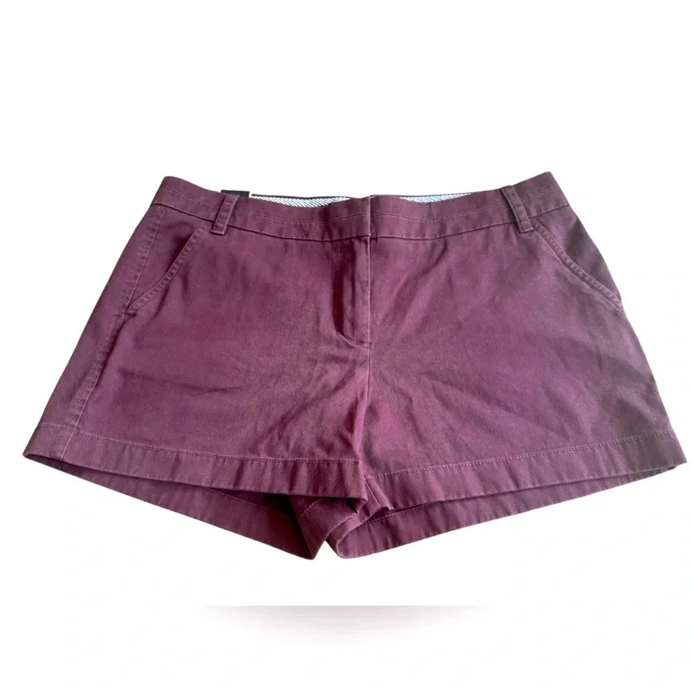J. Crew Plum Cotton Chino Shorts